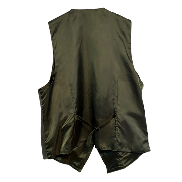 Great Seal of the State of Oklahoma Sage Suede Vest; Mens XL (approx.) - Picture 2 of 7